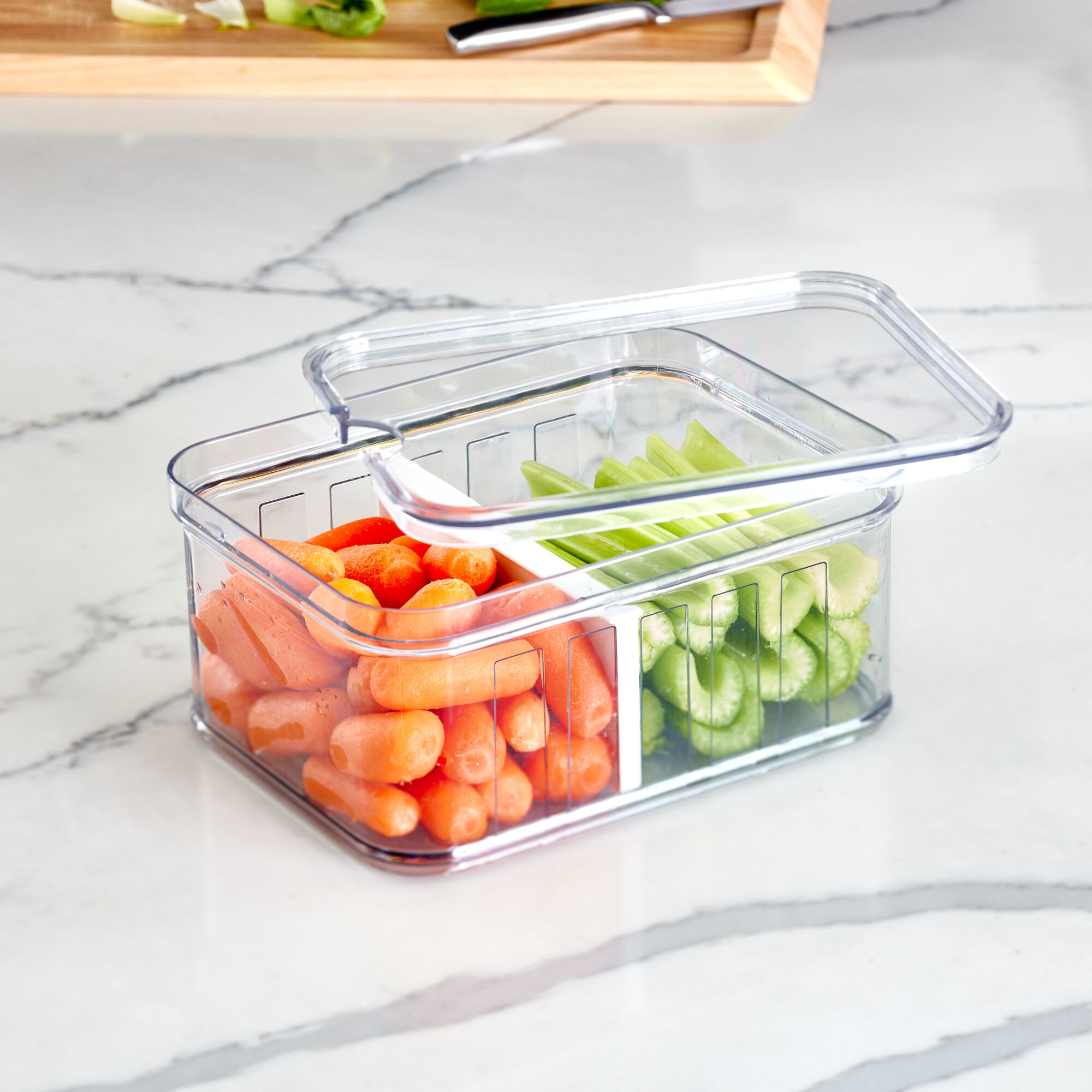 Fridge Divided Bin made with Recycled Plastic