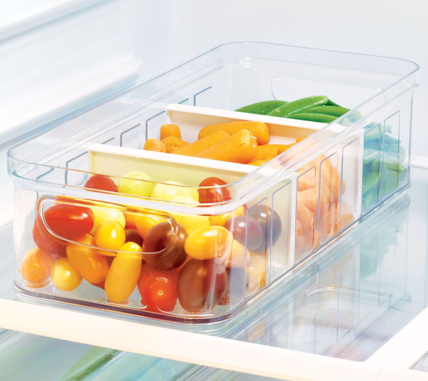 Fridge Divided Bin made with Recycled Plastic