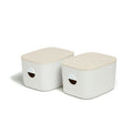 Medium Storage Bins - Wooden Lids