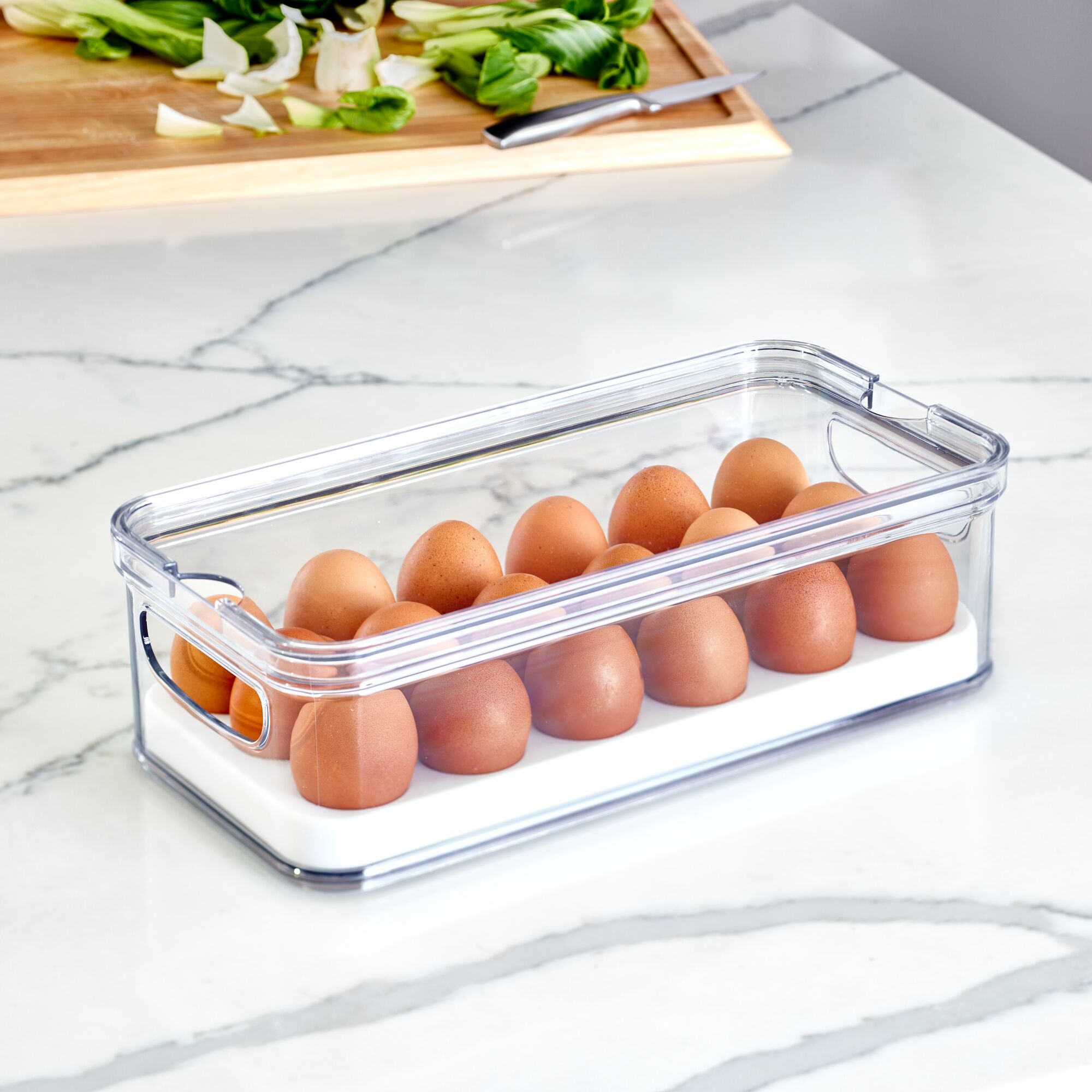 Stackable Fridge Egg Bin made with Recycled Plastic