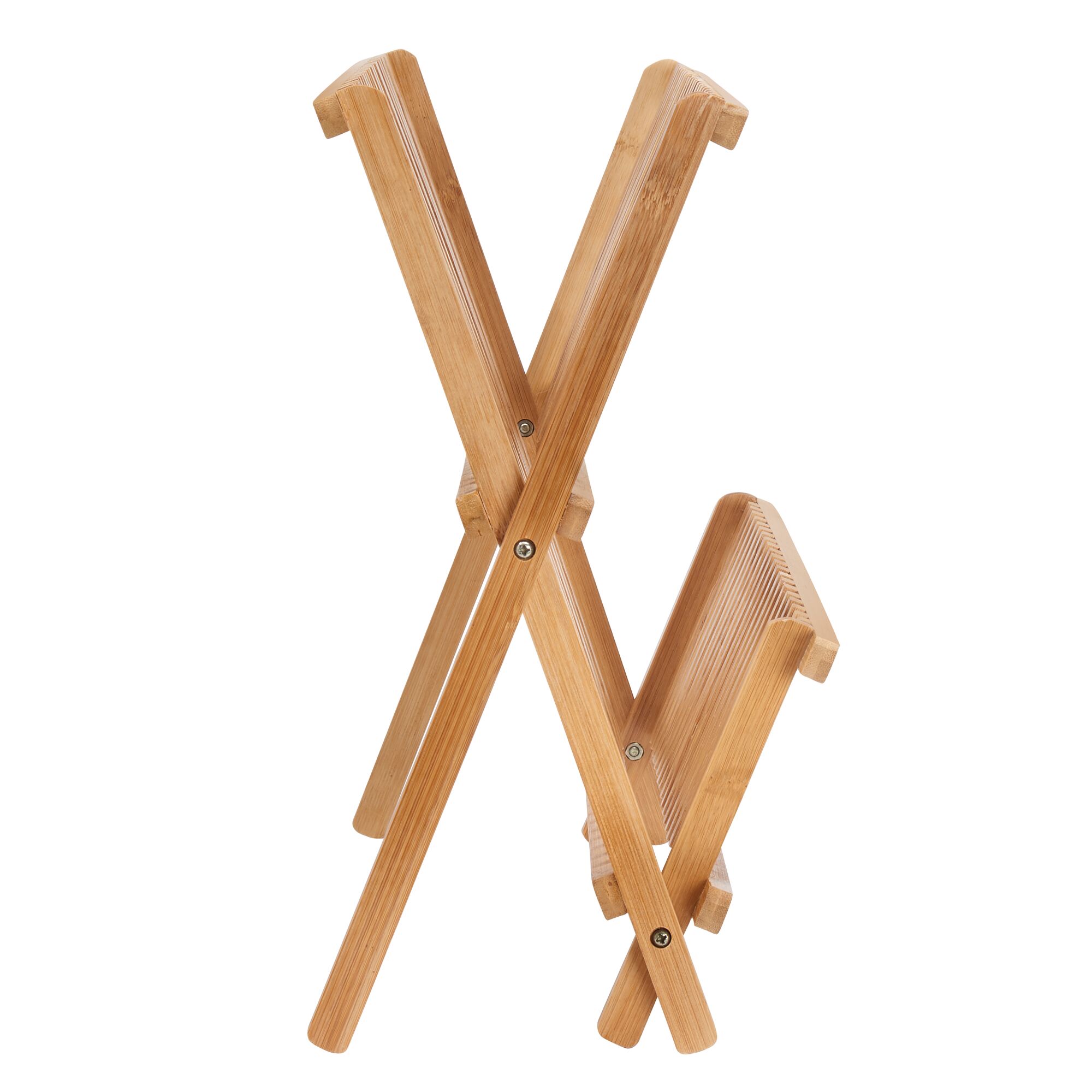 Bamboo Folding Collapsible Dish Drying Rack